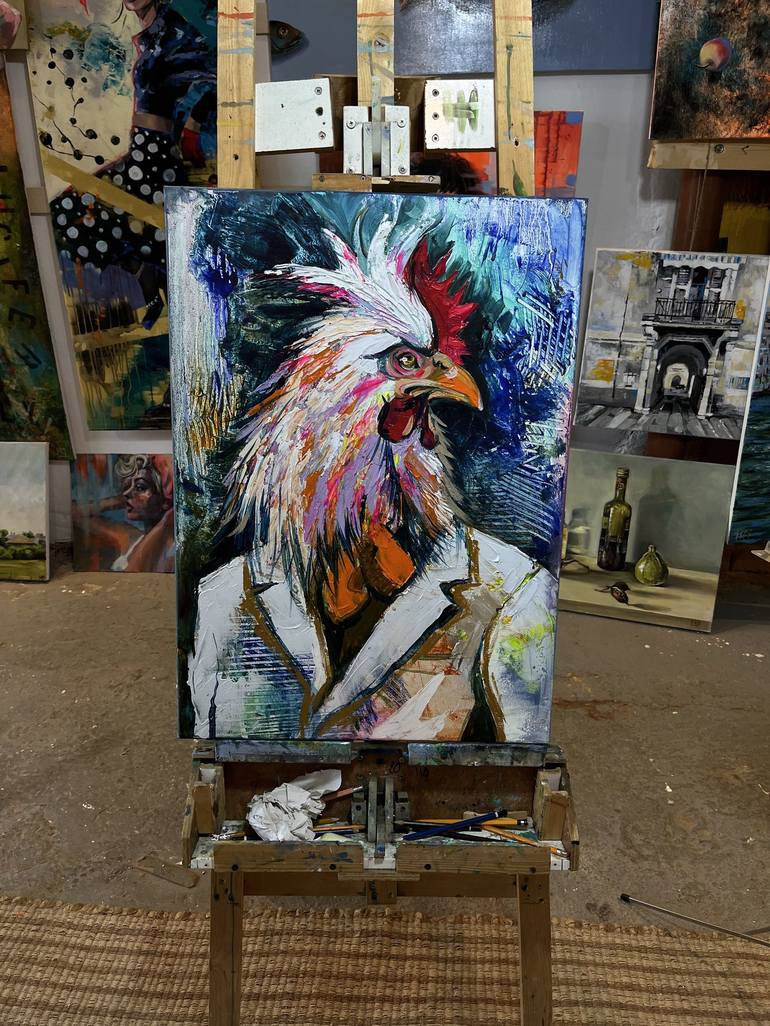 The Dandy Rooster Painting